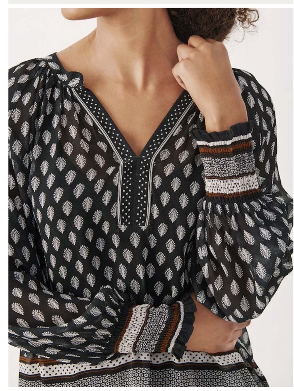 Part Two Leaf Print Blouse
